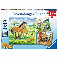 Cuddle Time 3x49pc Puzzles