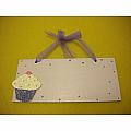 Personalized Wooden Room Sign - Cupcake