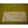 Personalized Wooden Room Sign - Ballet Shoes