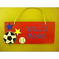 Personalized Wooden Room Sign - Sports