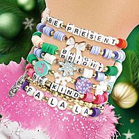Holly Jolly Holiday Bracelet Making Kit with Bead Case