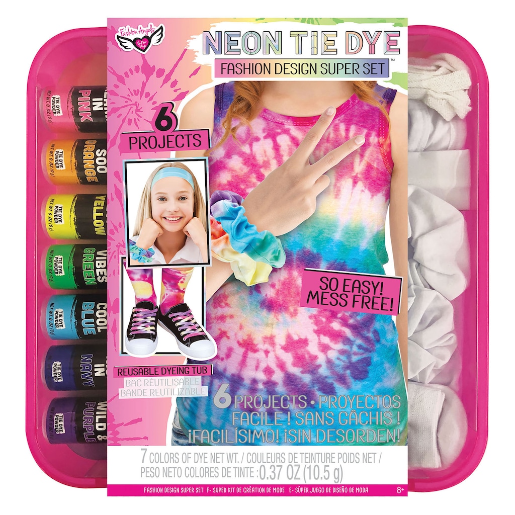 Fashion Angels Neon Tie Dye Fashion Design Kit Building Blocks
