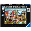 Ravensburger Eames Design House of Cards 1500 Piece Jigsaw Puzzle for Adults