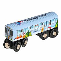 CTA Holiday Wood Train - Fits standard BRIO wooden tracks