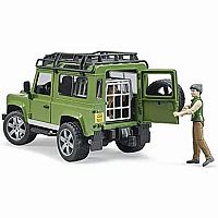 Land Rover with Forester and Dog