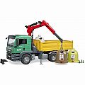MAN TGS Recycling Truck with containers and bottles
