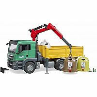 MAN TGS Recycling Truck with containers and bottles