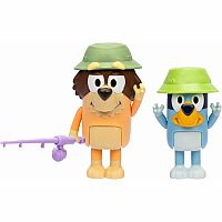 Bluey Figures Two Pack - Fishing with Grandad