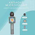 Sing-Along Bling Bluetooth Karaoke Microphone - Silver