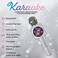 Sing-Along Bling Bluetooth Karaoke Microphone - Silver