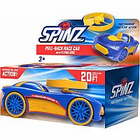 Spinz Pull-Back Race Car with Flying Disc