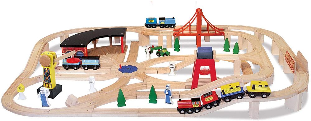 studio wooden train set