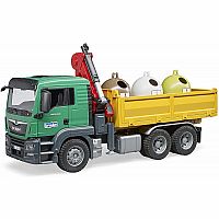 MAN TGS Recycling Truck with containers and bottles