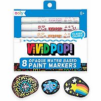 Ooly Vivid Pop Super Bright Water Based Paint Markers- Set of 8