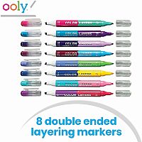 Ooly Color Layers Double Sided Markers - Set of 8 Colored Markers