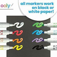 Ooly Vivid Pop Super Bright Water Based Paint Markers- Set of 8