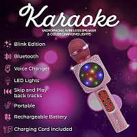 Sing-Along Bling Bluetooth Karaoke Microphone - Pink