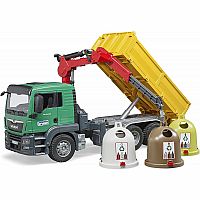 MAN TGS Recycling Truck with containers and bottles