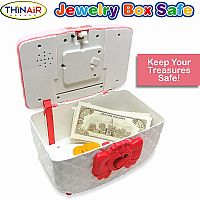  Jewelry Box Safe with Light and Sound, Includes Play Bills & Coins, Money Bank, Ages 3+