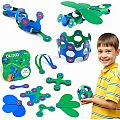 Clixo Itsy Pack Magnetic Building Kit 18 Piece Set - Blue & Green