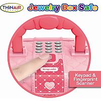  Jewelry Box Safe with Light and Sound, Includes Play Bills & Coins, Money Bank, Ages 3+