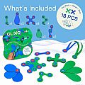 Clixo Itsy Pack Magnetic Building Kit 18 Piece Set - Blue & Green