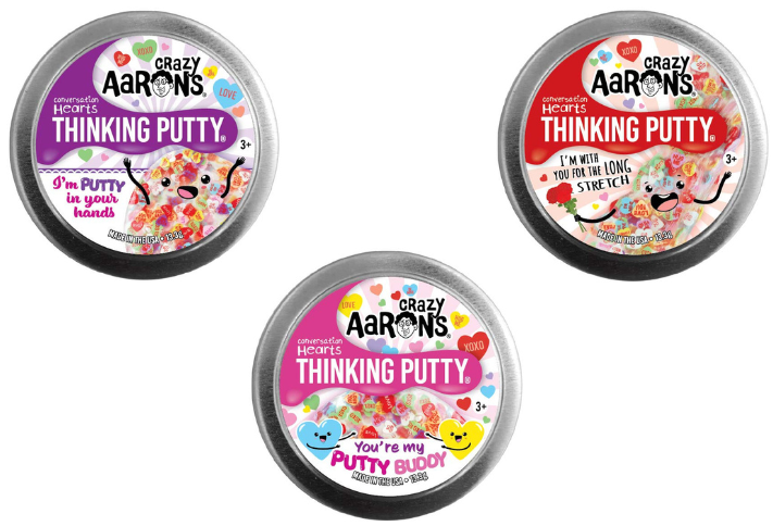 Crazy Aarons Valentines Thinking Putty Set of 3 stretchy stim