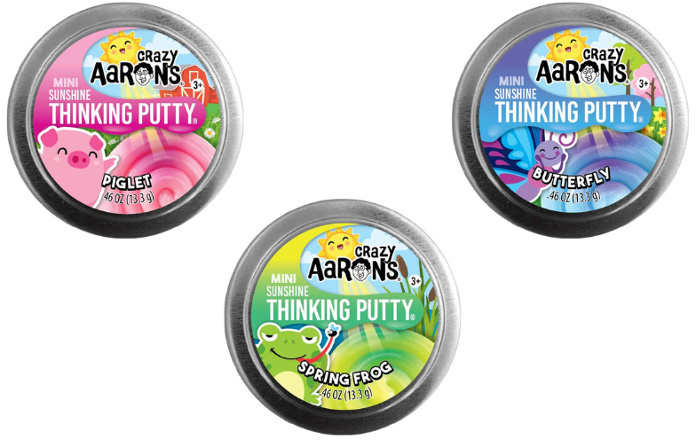 Crazy Arron Thinking Putty Easter Mini Sunshine Set of 3 stretchy