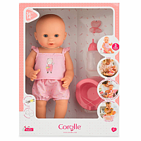 Corolle Drink and Wet Bath Baby with Bottle and Potty 