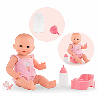 Corolle Drink and Wet Bath Baby with Bottle and Potty 