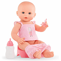 Corolle Drink and Wet Bath Baby with Bottle and Potty 
