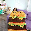 Cheeseburger Super Soft Snuggly Blanket