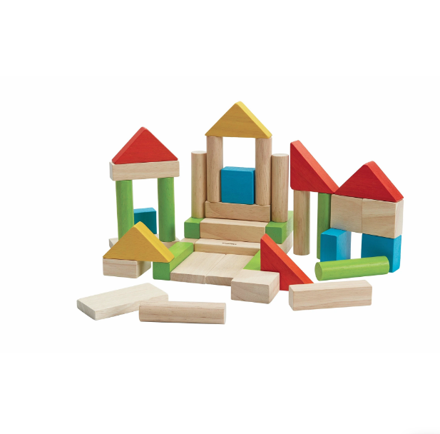 40 Unit Blocks Colorful Building Blocks