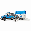 Land Rover Police w horse trailer and police man and lights and sounds