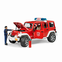 Jeep Rubicon fire vehicle w fireman