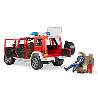 Jeep Rubicon fire vehicle w fireman