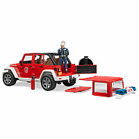 Jeep Rubicon fire vehicle w fireman