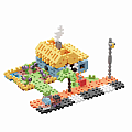 MARIOINEX MINI WAFFLE CITY - HOUSE - 148 PCS