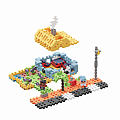 MARIOINEX MINI WAFFLE CITY - HOUSE - 148 PCS