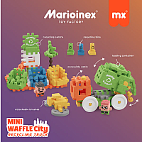 MINI WAFFLE CITY - RECYCLING TRUCK - 148 PCS