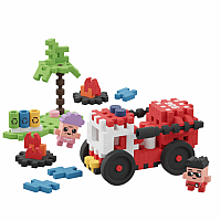 MARIOINEX MINI WAFFLE CITY - FIRE TRUCK - 80 PCS