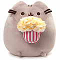 Pusheen with Popcorn, 9.5 in - GUND Plush