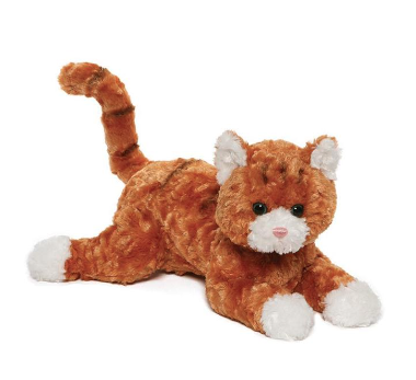 Orange and white stuffed cat cheap