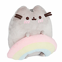 Pusheen with Rainbow, 9.5 in - GUND Plush