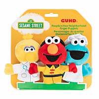 People in Your Neighborhood Finger Puppets Set of 3, 3 in - Sesame Street