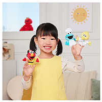 People in Your Neighborhood Finger Puppets Set of 3, 3 in - Sesame Street