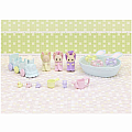 Calico Critters Triplets Baby Bathtime Set