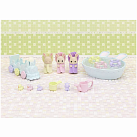 Calico Critters Triplets Baby Bathtime Set