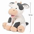 ANIMATED BUTTERMILK THE COW, 12 IN