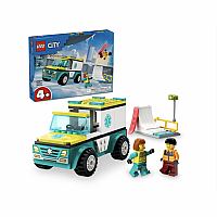 LEGO Emergency Ambulance and Snowboarder